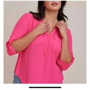 Torrid Vibrant Pink Blouse